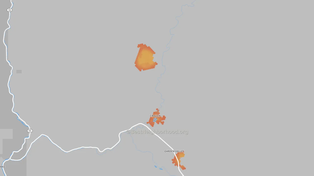 Bike Grade map of 83622, ID