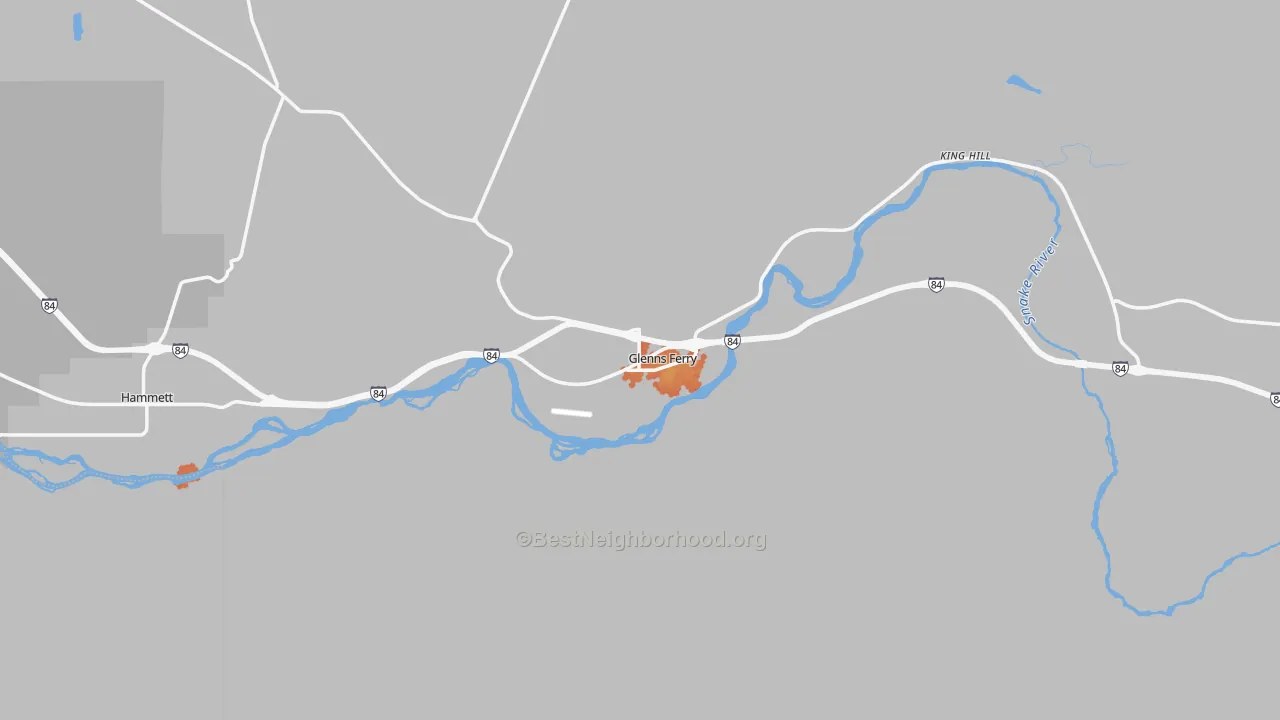 Bike Grade map of 83623, ID