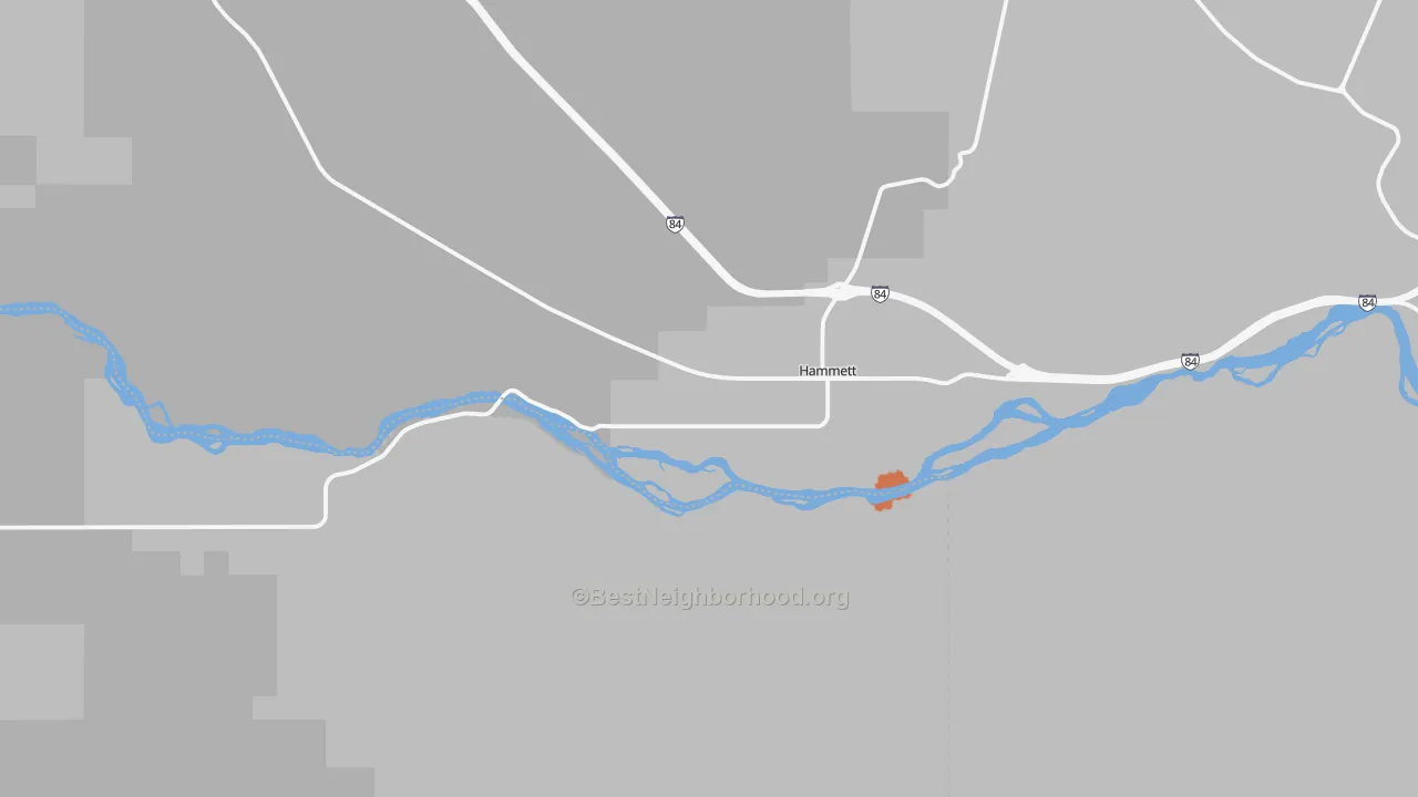 Bike Grade map of 83627, ID