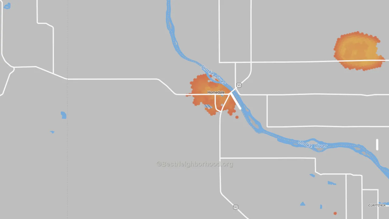 Bike Grade map of 83628, ID