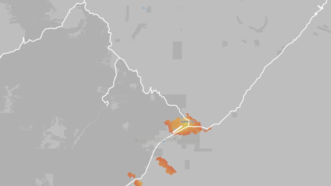 Bike Grade map of 83631, ID