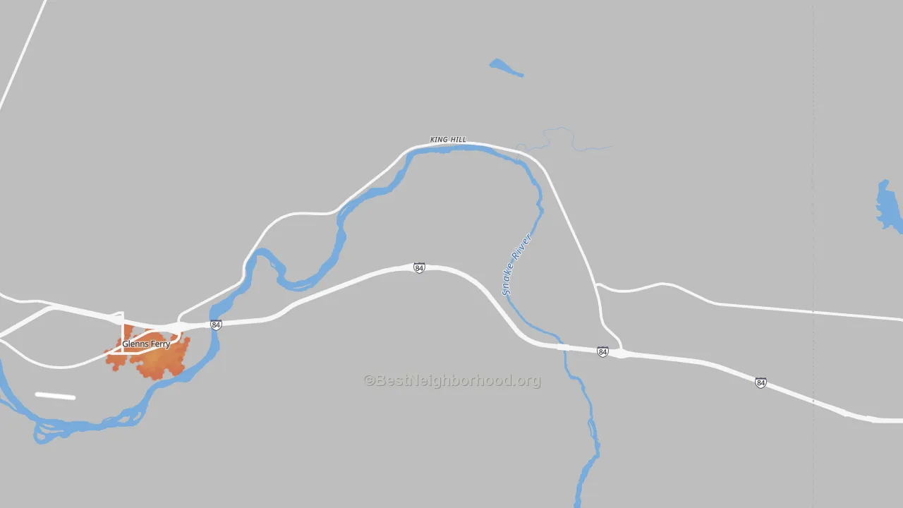 Bike Grade map of 83633, ID