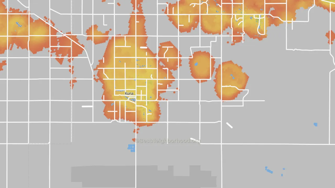 Bike Grade map of 83634, ID