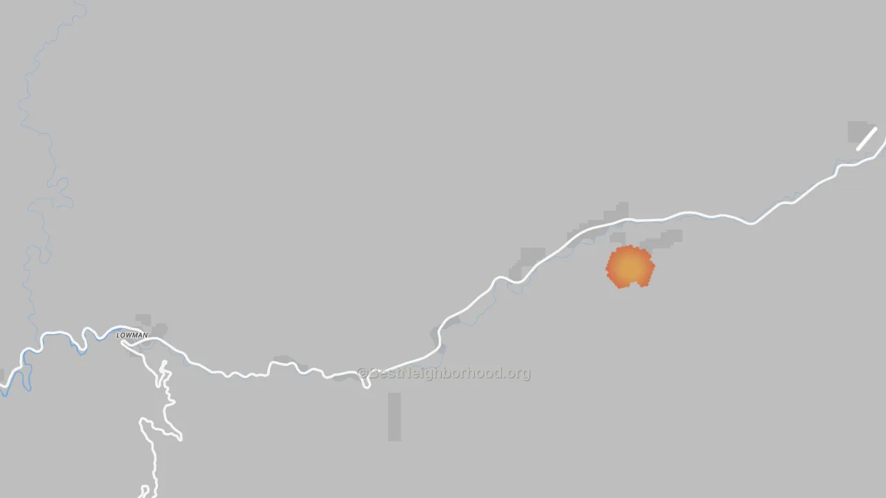 Bike Grade map of 83637, ID