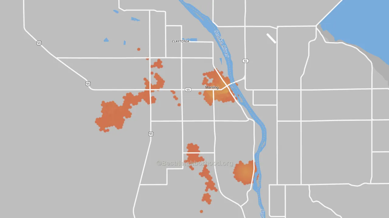 Bike Grade map of 83639, ID