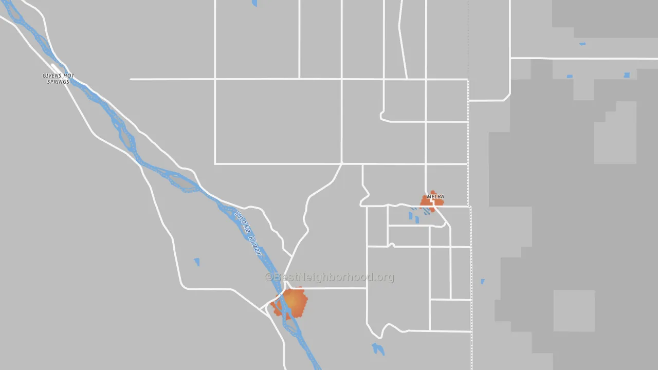Bike Grade map of 83641, ID