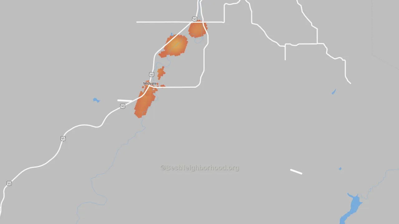 Bike Grade map of 83645, ID