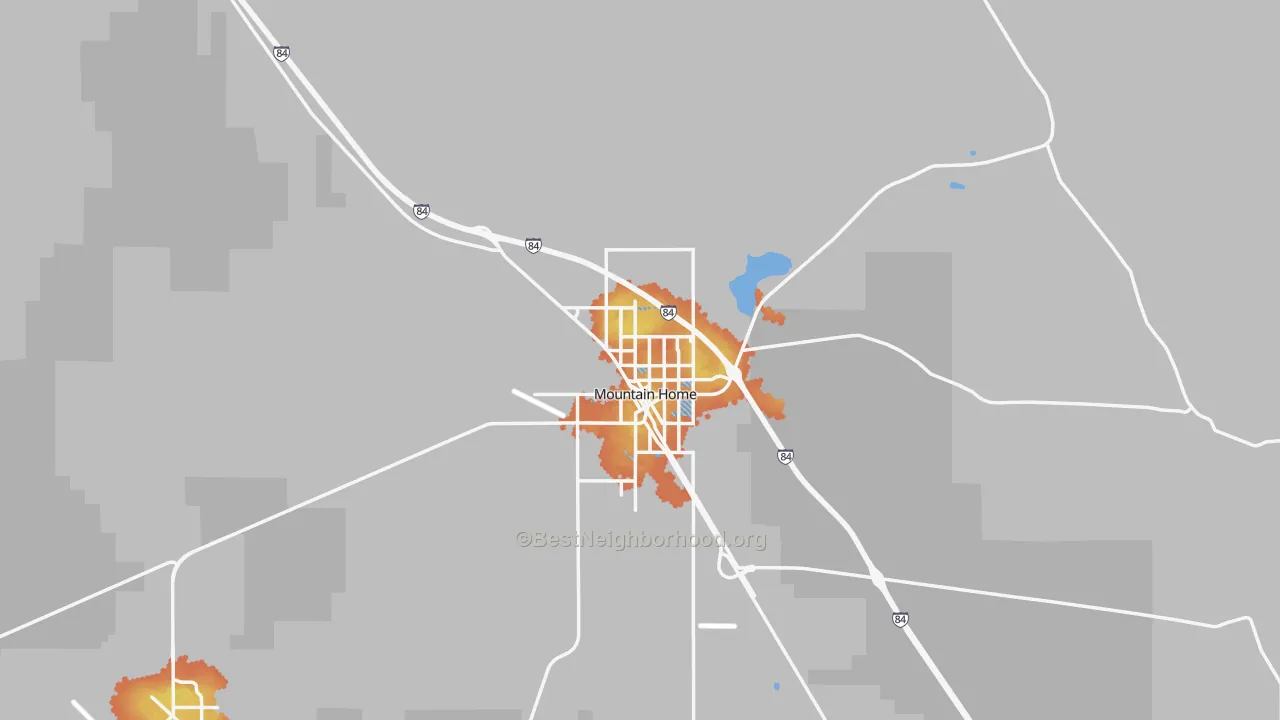 Bike Grade map of 83647, ID