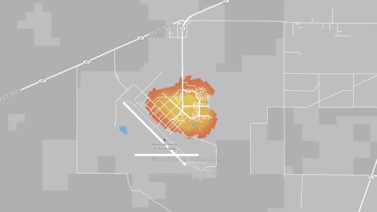 Bike Grade map of 83648, ID