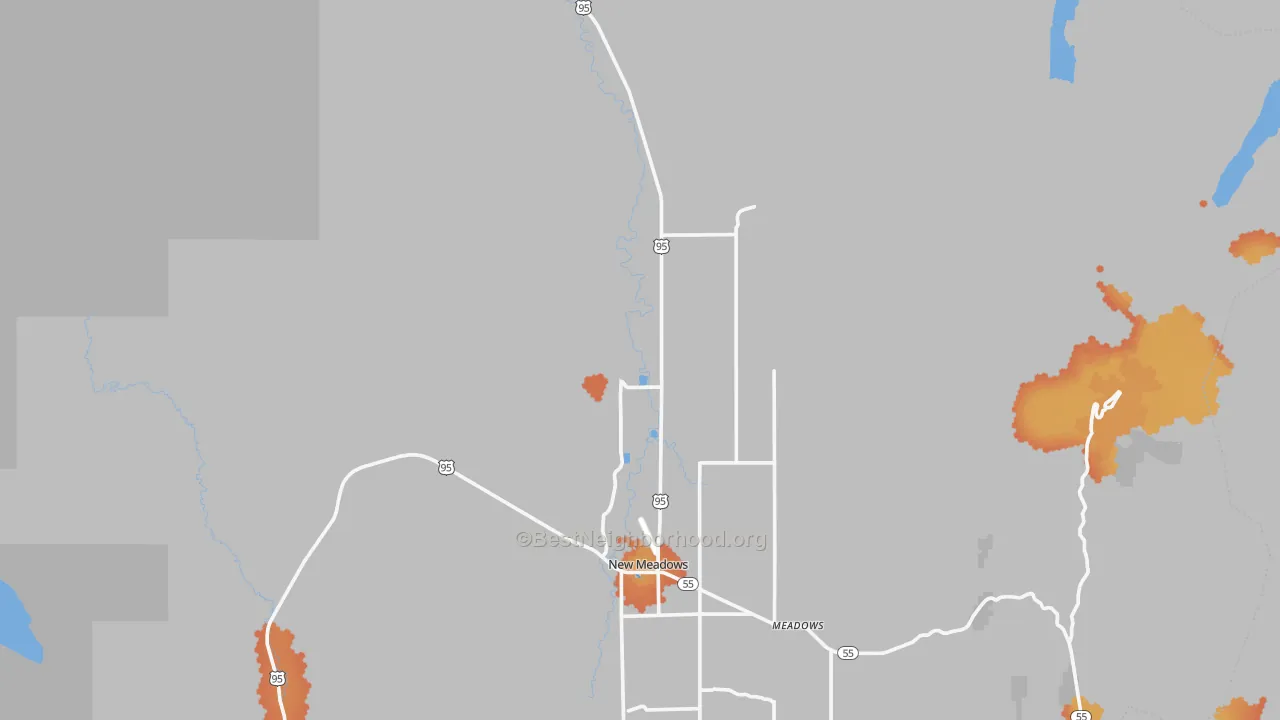 Bike Grade map of 83654, ID