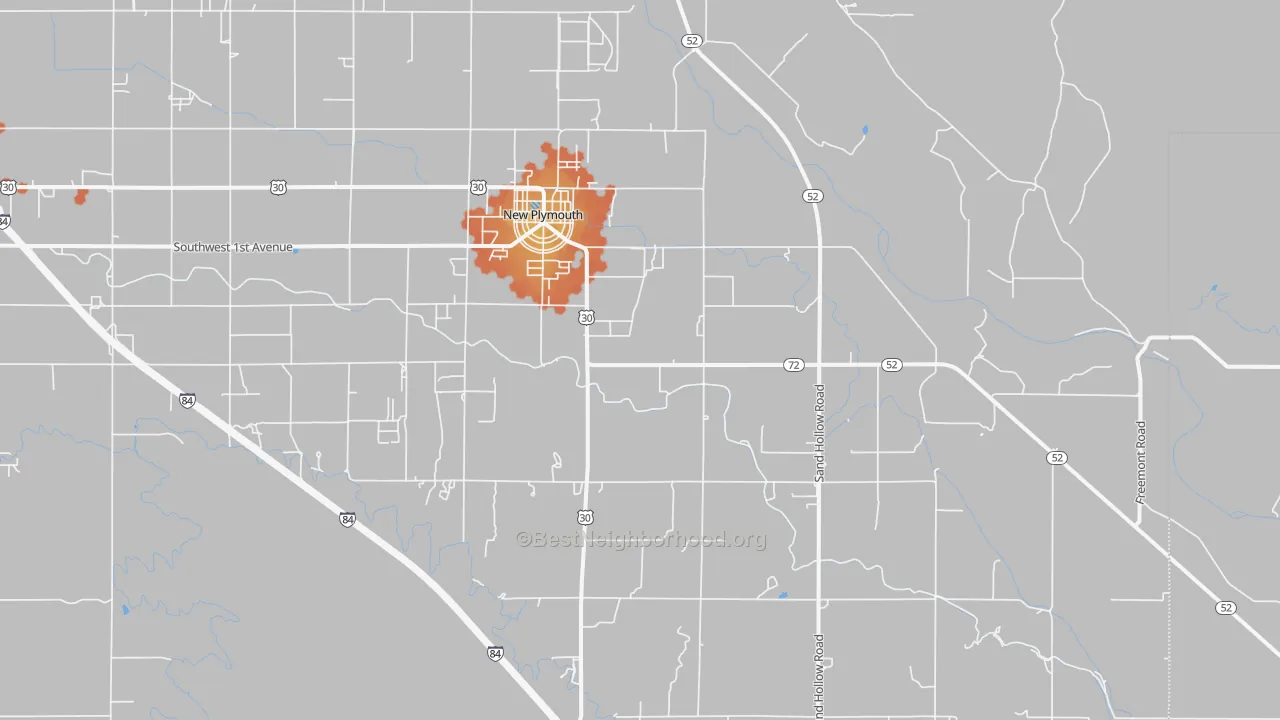 Bike Grade map of 83655, ID