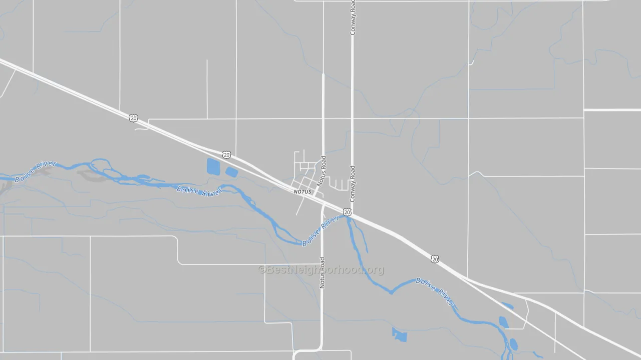 Bike Grade map of 83656, ID