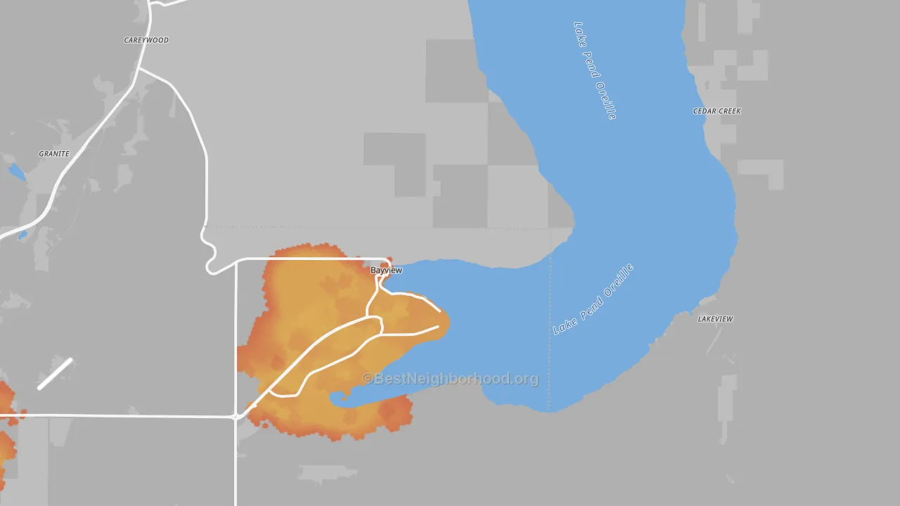 Bike Grade map of 83803, ID
