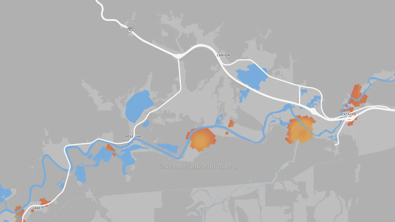 Bike Grade map of 83810, ID