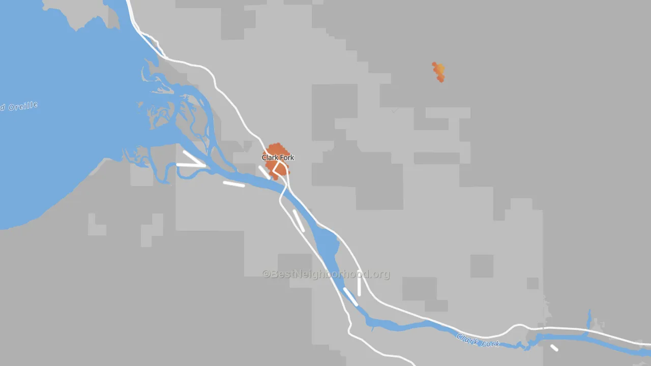 Bike Grade map of 83811, ID