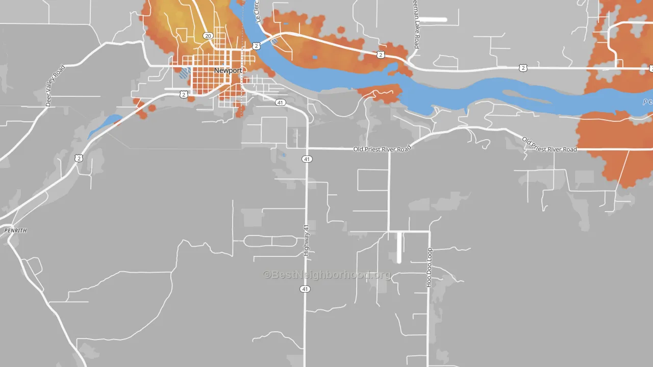 Bike Grade map of 83822, ID