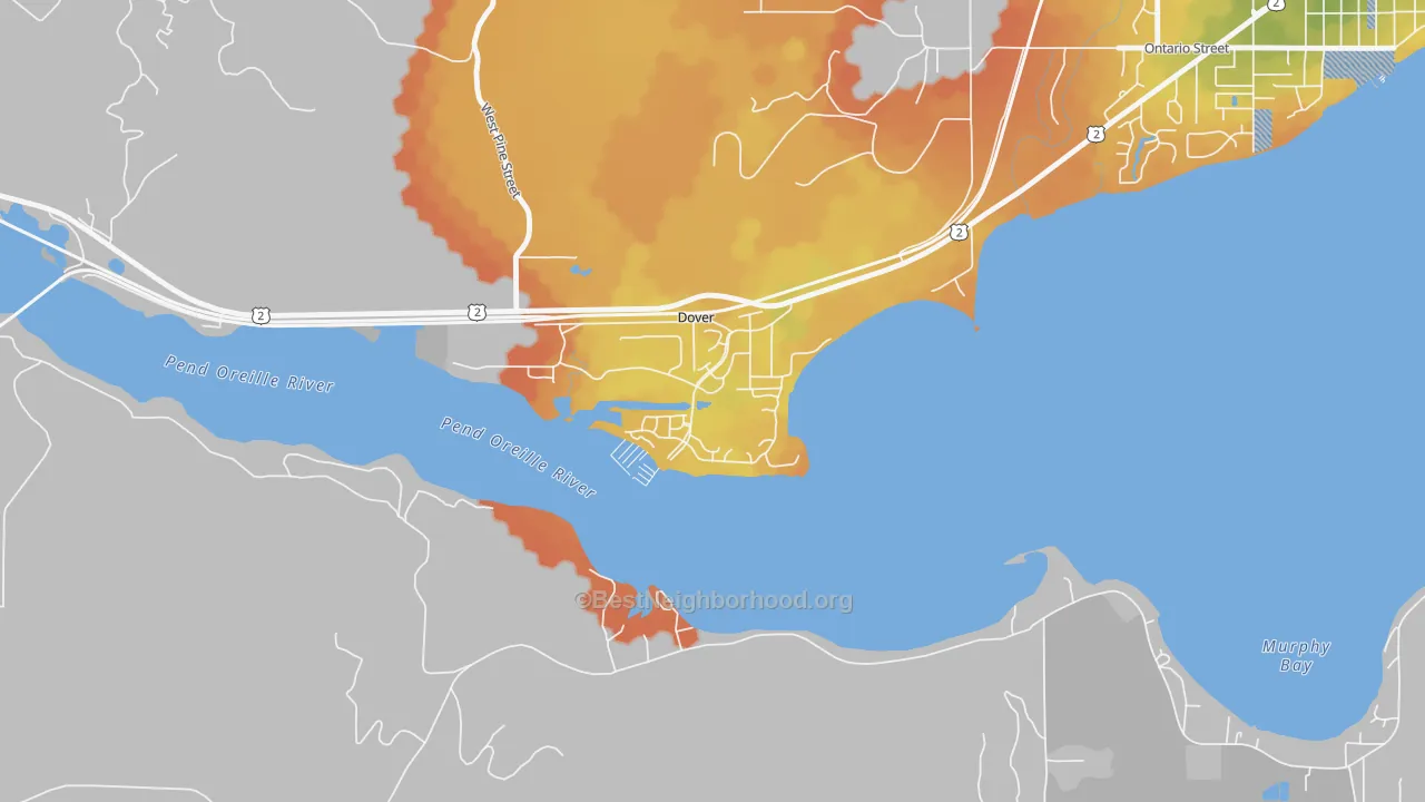 Bike Grade map of 83825, ID