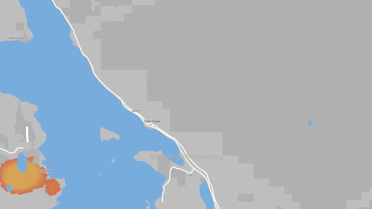 Bike Grade map of 83836, ID