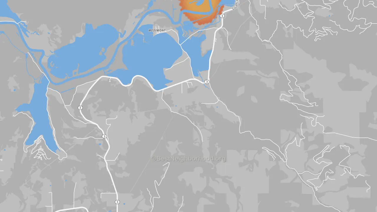 Bike Grade map of 83842, ID
