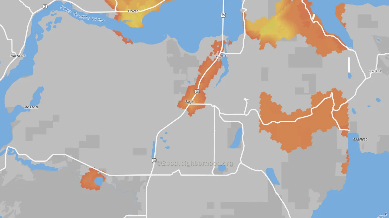 Bike Grade map of 83860, ID