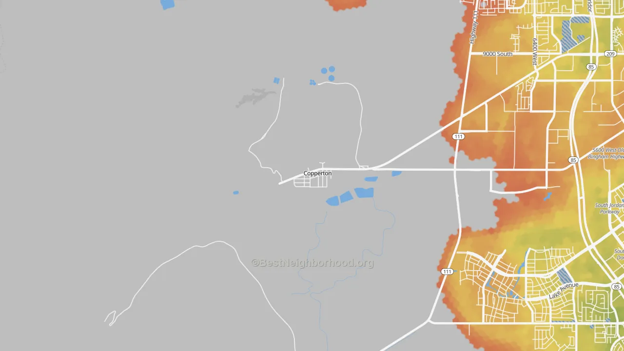 Bike Grade map of 84006, UT