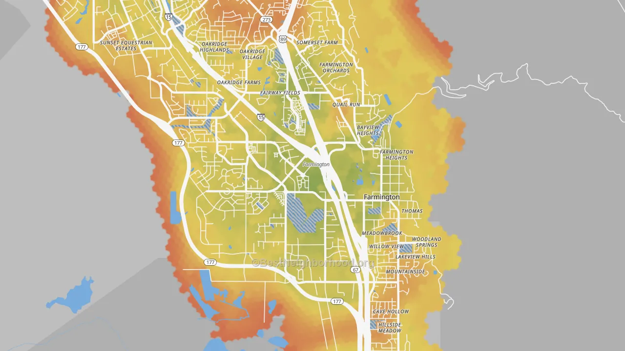 Bike Grade map of 84025, UT