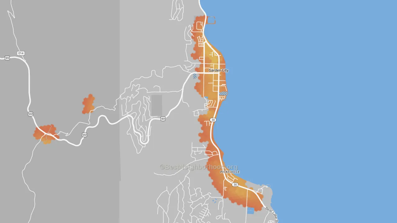 Bike Grade map of 84028, UT