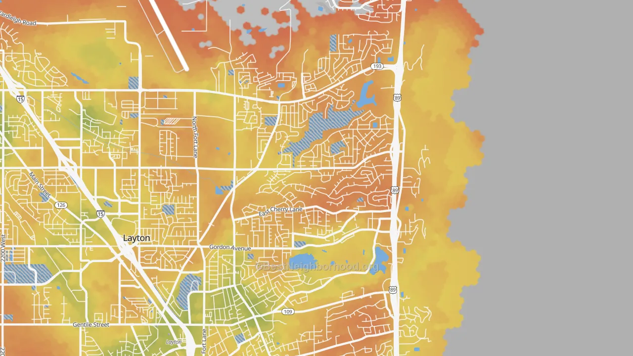 Bike Grade map of 84040, UT