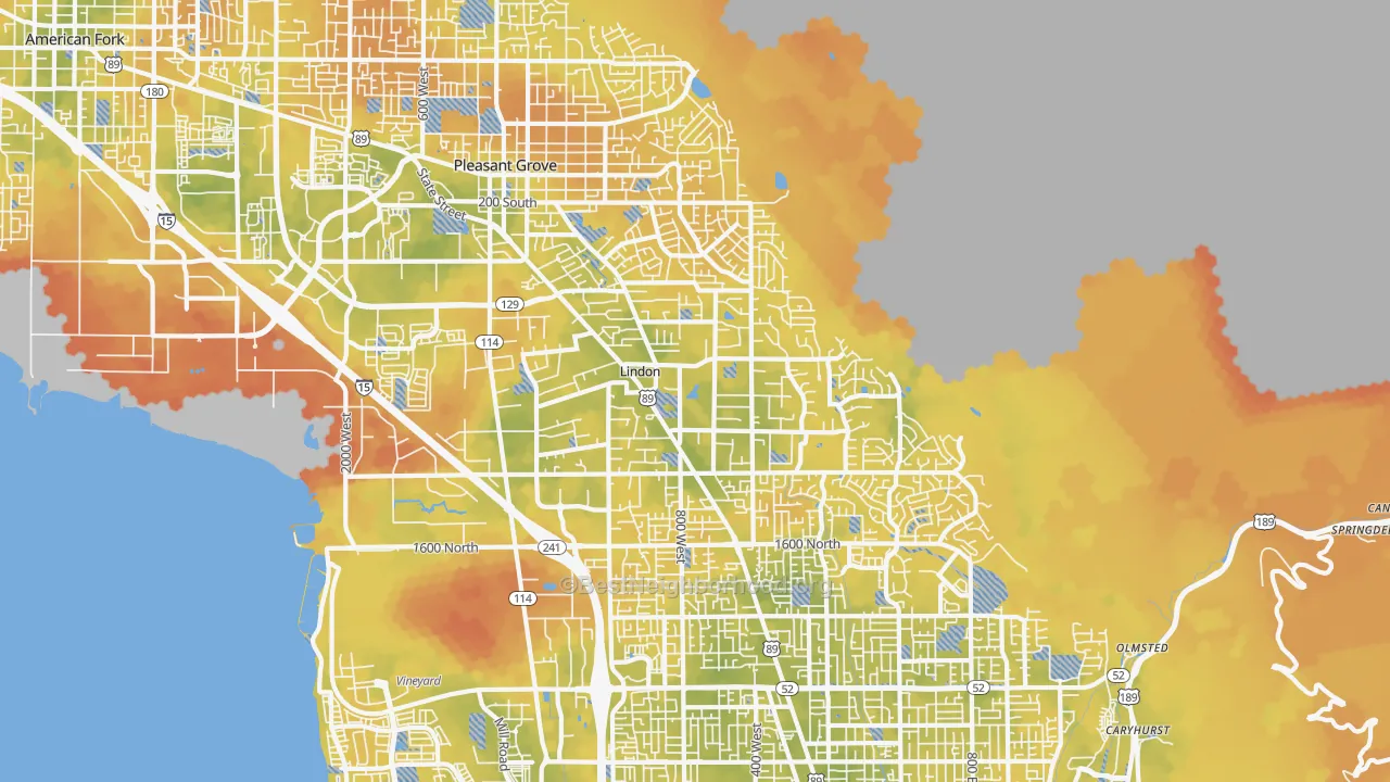 Bike Grade map of 84042, UT