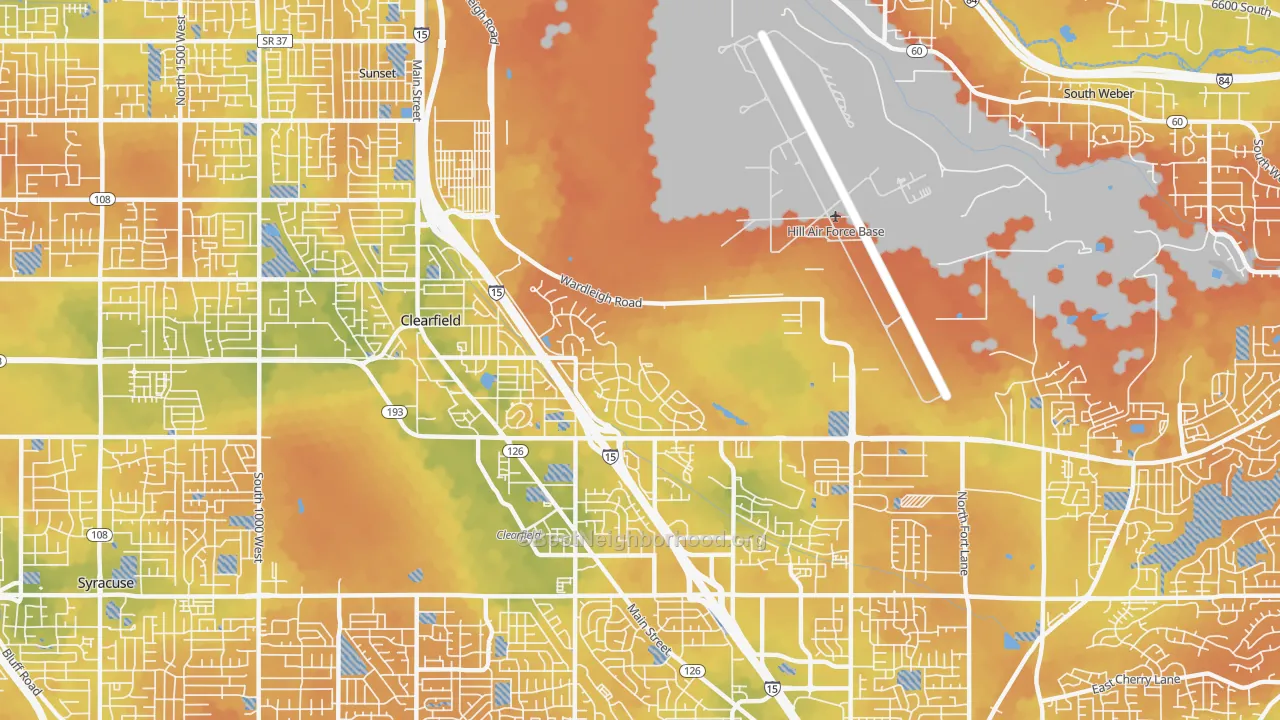 Bike Grade map of 84056, UT