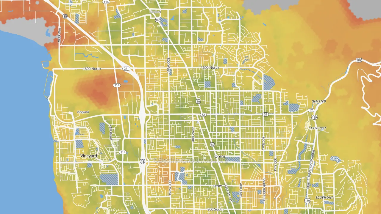 Bike Grade map of 84057, UT