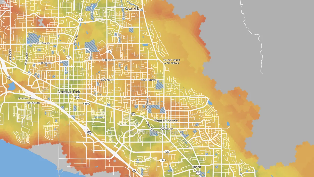 Bike Grade map of 84062, UT