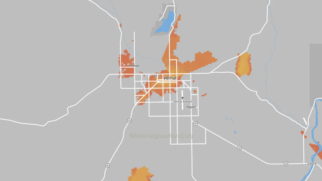 Bike Grade map of 84078, UT
