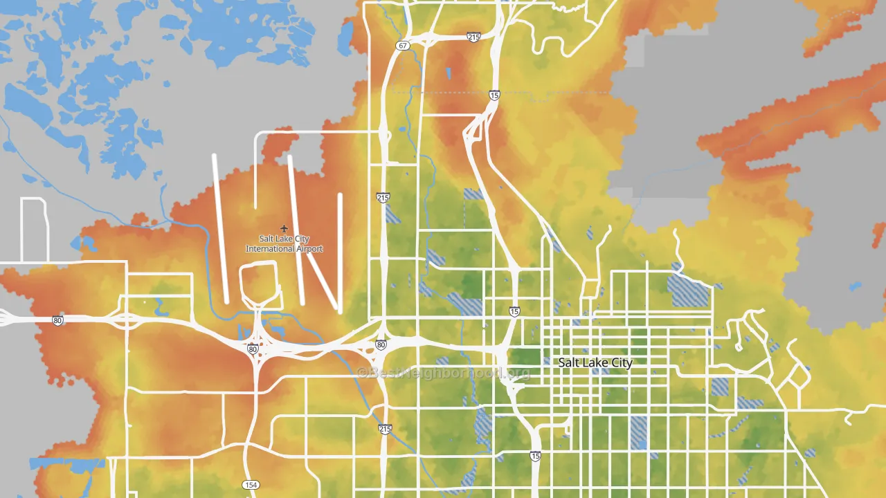 Bike Grade map of 84116, UT