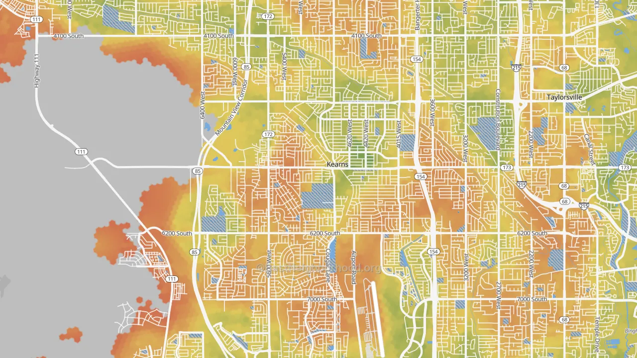 Bike Grade map of 84118, UT