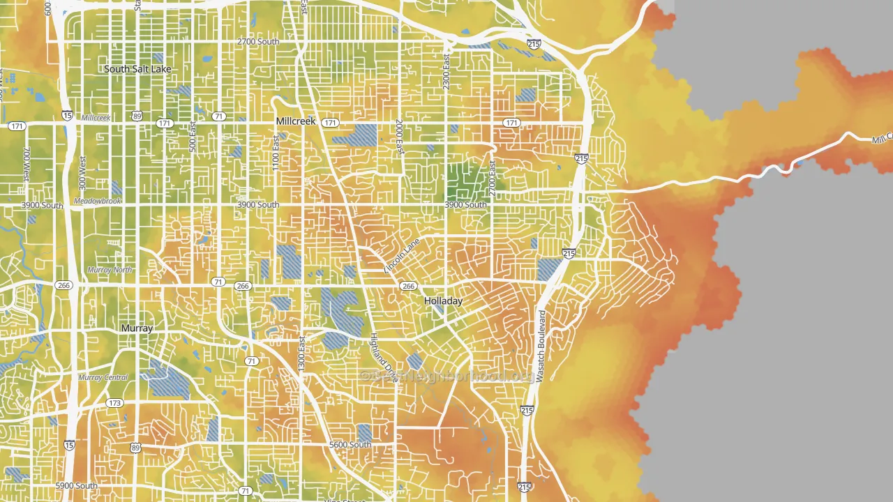 Bike Grade map of 84124, UT