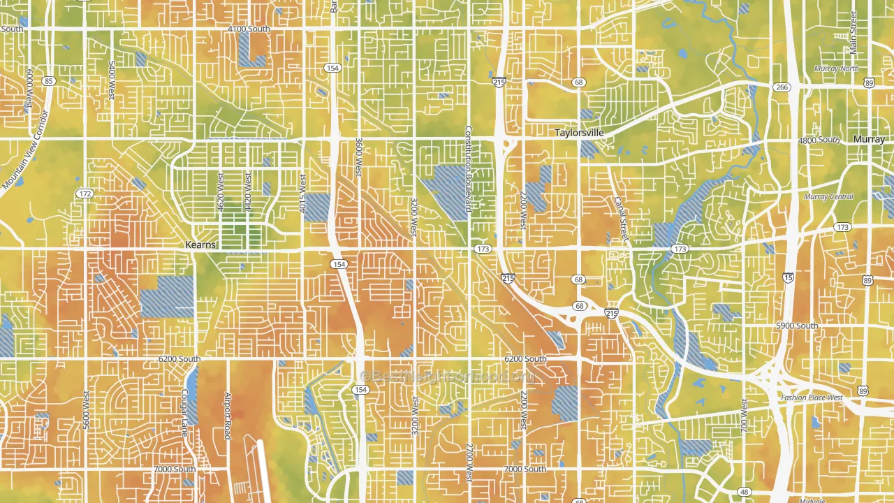 Bike Grade map of 84129, UT