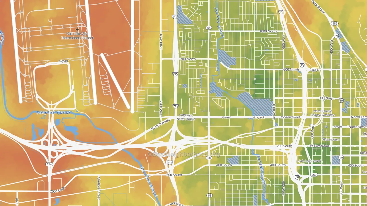 Bike Grade map of 84134, UT