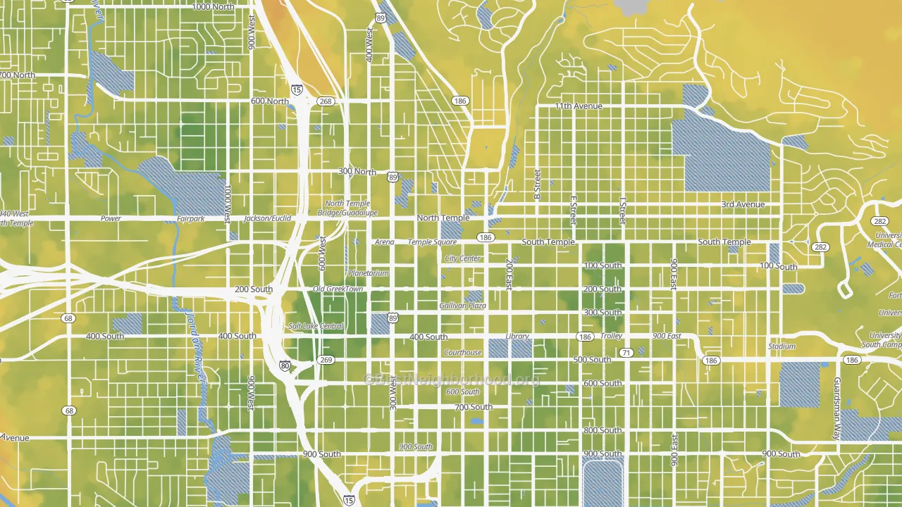 Bike Grade map of 84144, UT