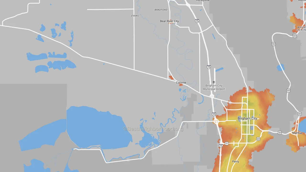 Bike Grade map of 84307, UT