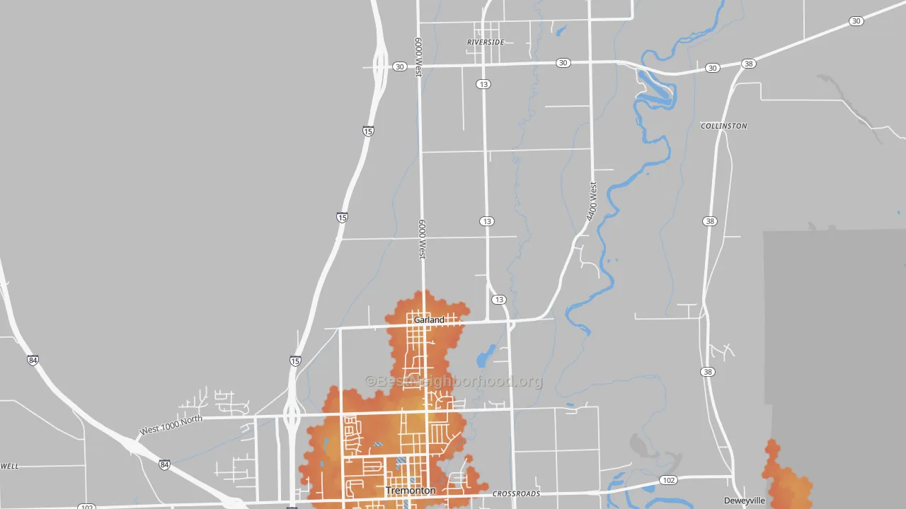 Bike Grade map of 84312, UT