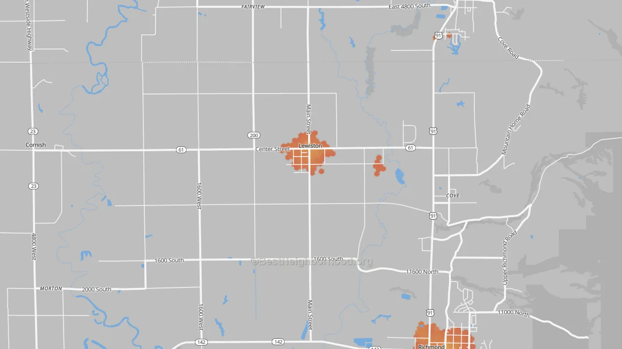 Bike Grade map of 84320, UT