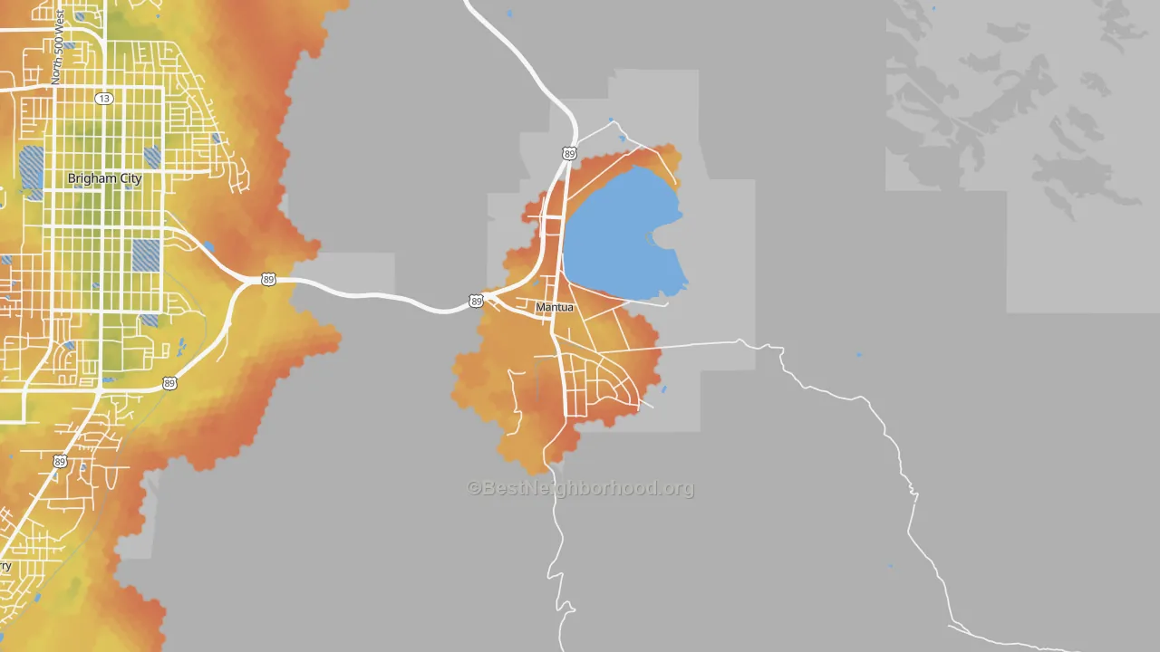 Bike Grade map of 84324, UT