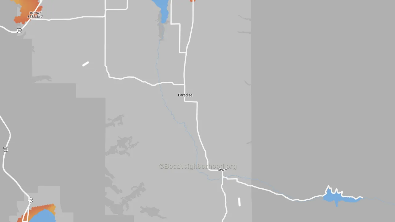 Bike Grade map of 84328, UT