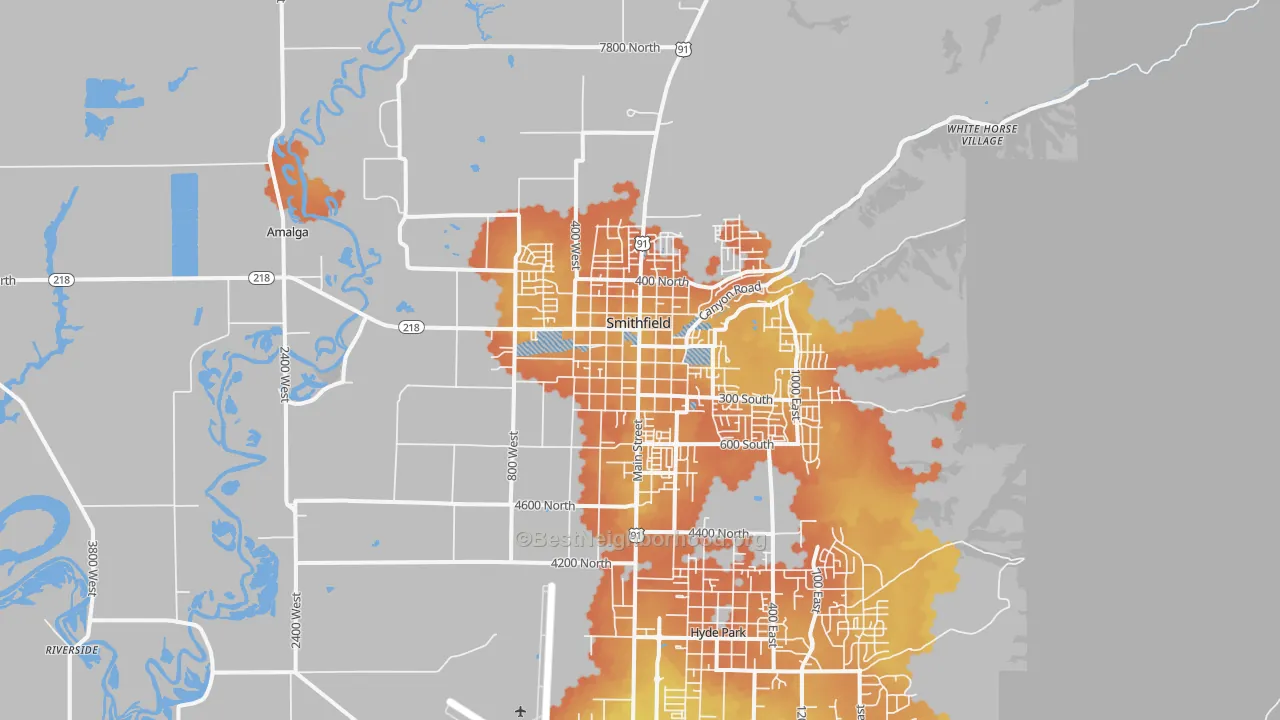 Bike Grade map of 84335, UT