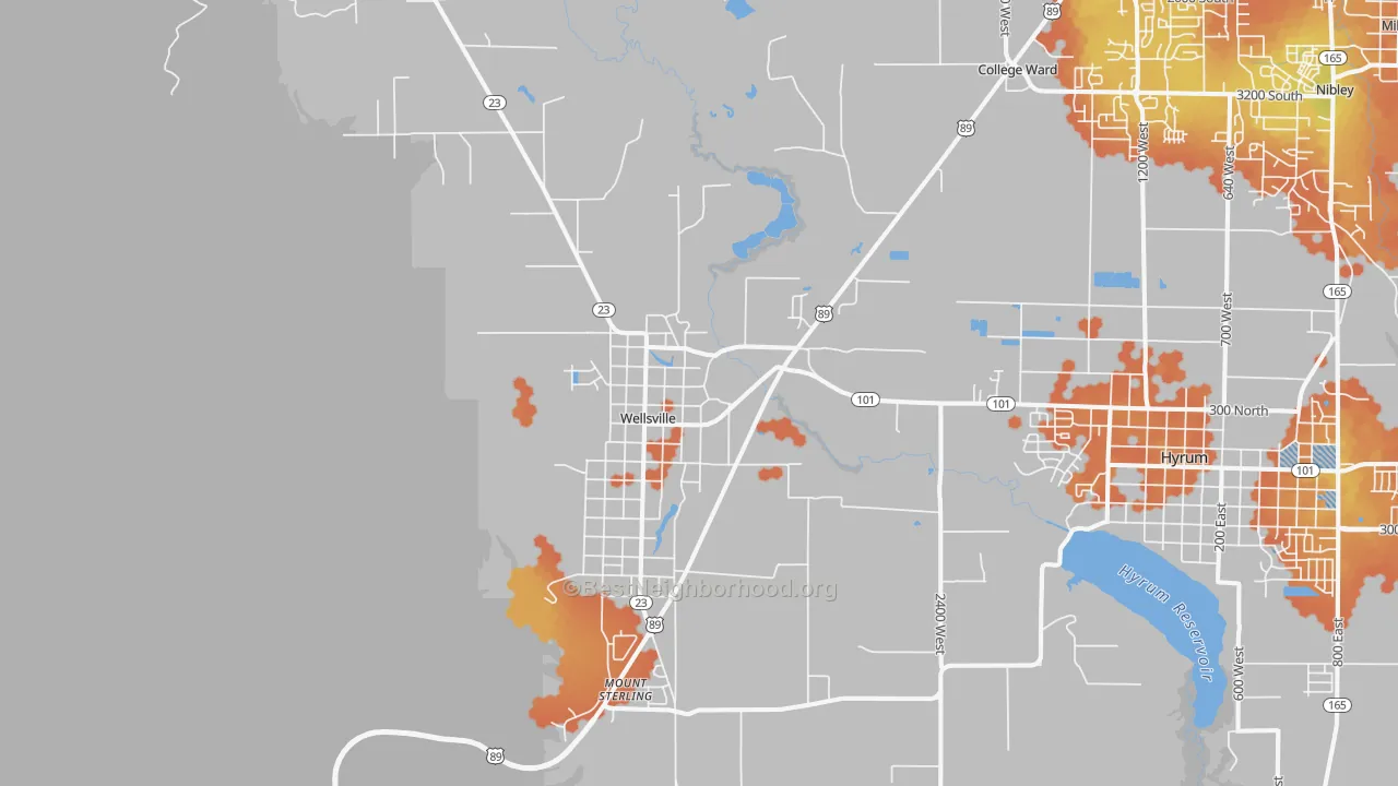 Bike Grade map of 84339, UT