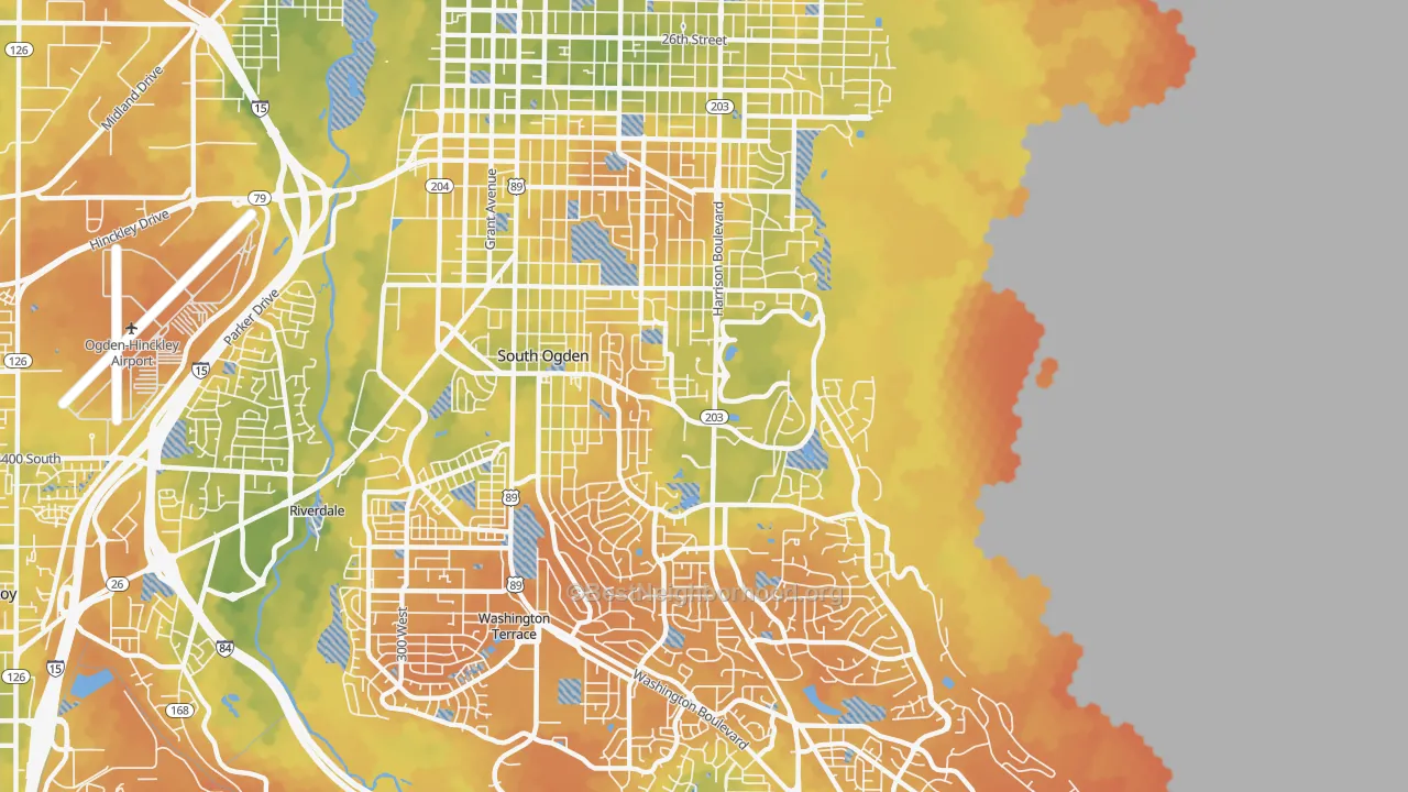 Bike Grade map of 84403, UT