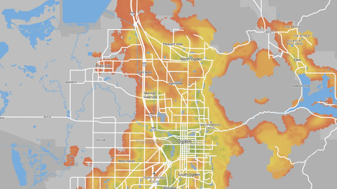 Bike Grade map of 84404, UT