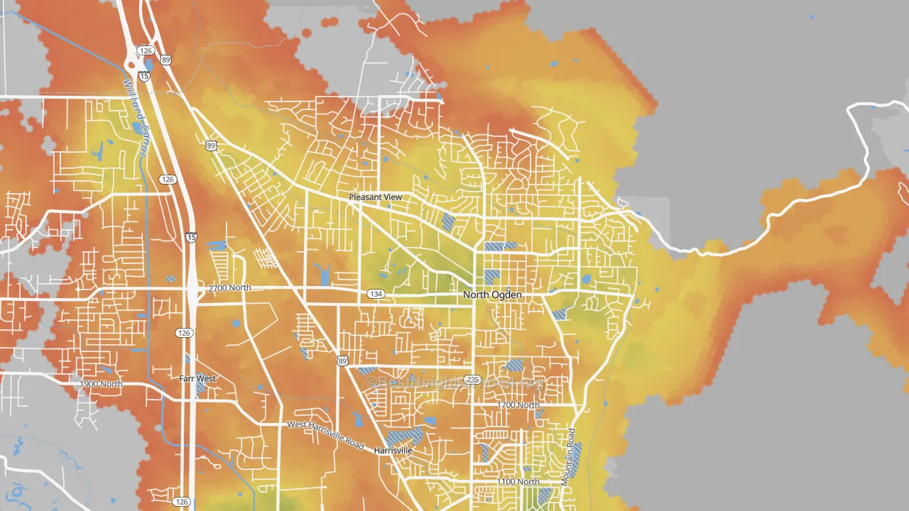 Bike Grade map of 84414, UT