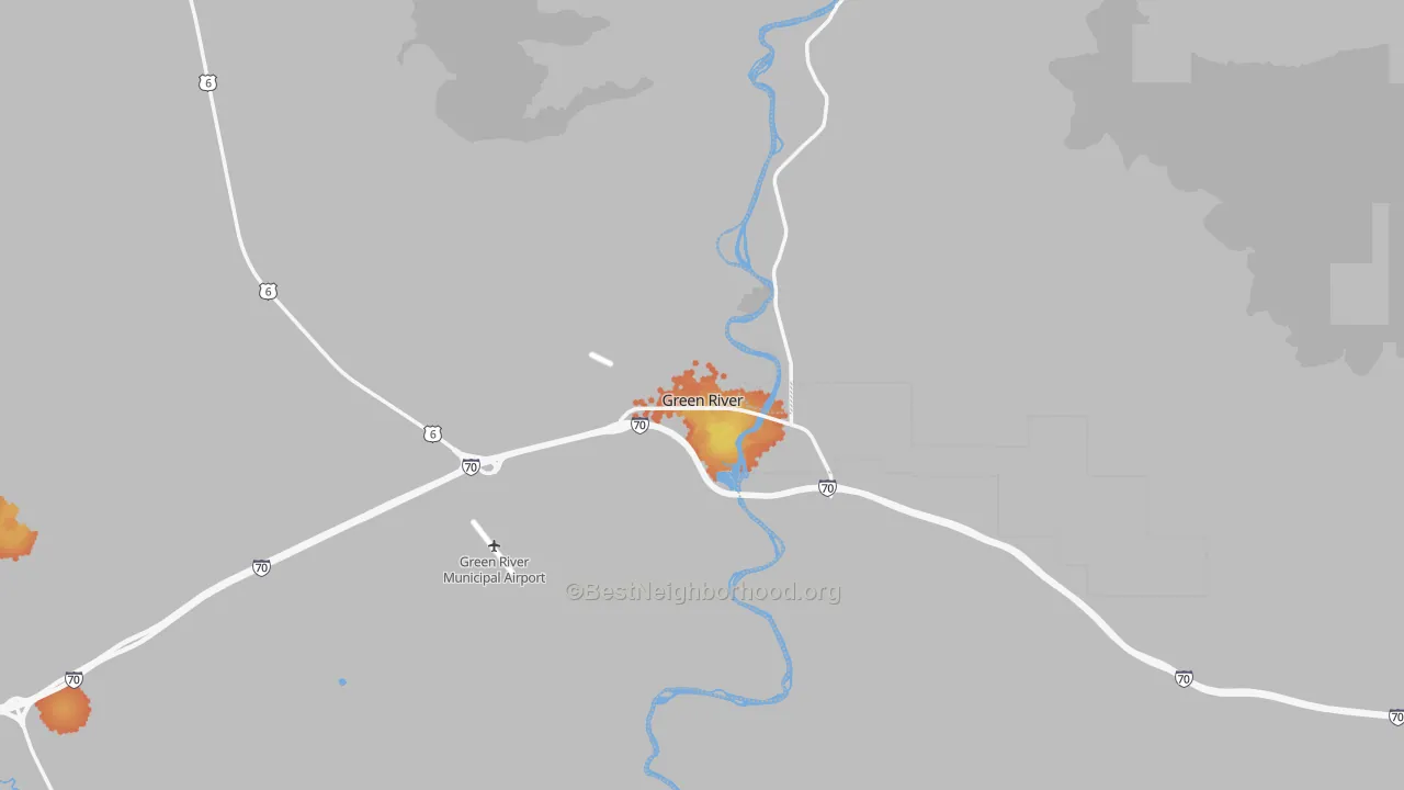 Bike Grade map of 84525, UT